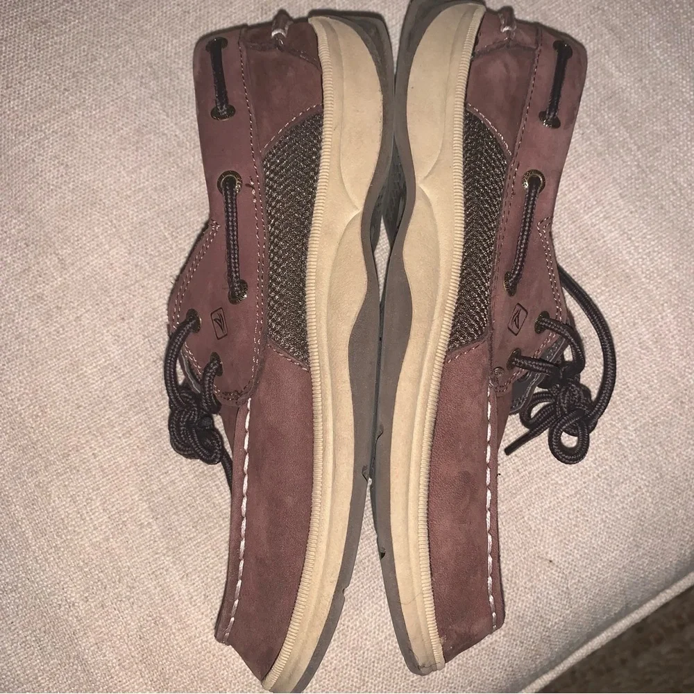 Sperry Topsiders Intrepid Boys Brown Suede Sz 5.5M